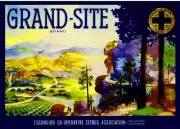 Escondido Grand-Site Lemon Citrus Crate Label Art Print