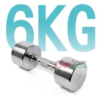 在飛比找PChome24h購物優惠-電鍍啞鈴6公斤(菱格紋槓心)(1支)(6kg/重量訓練/肌肉