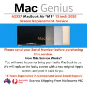 A2337 MacBook Air "M1" 13" 2020 Screen Replacement Service