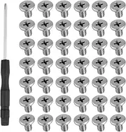 50 PCS M.2 SSD Mounting Screws Kit, Pcie Nvme M2 X 3 MM Replacement Phillips Flat Head Screw M.2 SSD Mountings Screws with Screwdriver, M2Screw for Laptop Nvme