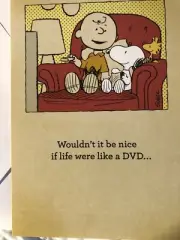 PEANUTS~C.B. & SNOOPY~”HANG in THERE & GET WELL SOON!!!”~6.5”X4.5”~NEW~FREE SH.