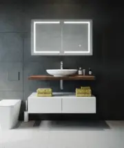 Remer Vera 750 Mirror Shaving Cabinet LED Light with Demister & Touch Switch V75