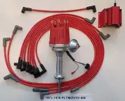 small cap PLYMOUTH 1973-1978 400 RED HEI Distributor, Coil & Spark Plug Wires