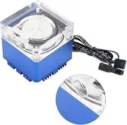 CPU Water Cooling Pump,3000RPM Fast Heat Dissipation Computer Pump 800L/H 3.5 Meters Pump Head PC Pump Tank (Blue)