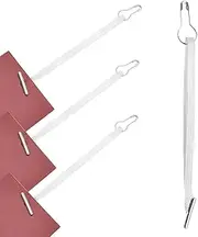 4.5" 500Pcs Hang Tag Fasteners Silks and Satin Strings Safety Pin and Barb Easy and Fast to Attach(White)