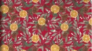 Hallmark Wrapping Paper Christmas Pinecones & Mistletoe Red 22.5 sq ft Roll Gift