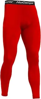 [NuCamper] Men's Compression Pants Cool Dry Tights Brethable Leggings Athletic Base Layer Bottoms for Running Basketball