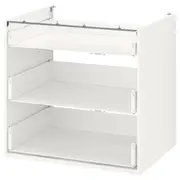 ENHET base cb w 3 drawers, white, 80x60x75 cm