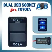 Dual QC3.0 USB Car Charger Mobile Phone GPS iPhone iPad IPOD Samsung fits TOYOTA