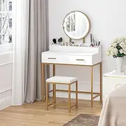 UTEX Makeup Vanity, Vanity Desk with Mirror, Small Vanity Set