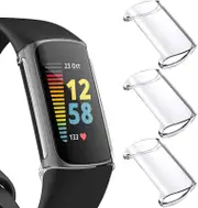 2X For Fitbit Charge 4 3 TPU Full Cover Case Shockproof Bumper Screen Protector