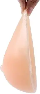 Self-Adhesive Silicone Breast Forms Lifelike Mastectomy Prosthesis Soft Artificial Enlargement Pads Fake Boobs for Transgender Cosplay(150g/Piece, Nude)