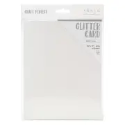 Craft Perfect Glitter Cardstock 8.5 inchX11 inch 5 pack - Sugar Crystal