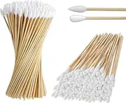 Nogeqi 400 Pcs Cleaning Swabs, 6 Inch Pointed and Round Long Cotton Swab, Highly Absorbent Cotton Tipped Applicators, Cotton Swabs for Makeup for Oil Makeup Applicators and Remover Tool