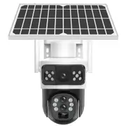 Solar Security Cameras Wireless Outdoor, WiFi Security Camera for Home, PIR Motion Detection,Siren, Color Night Vision, 2-Way Talk, White