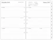2025 Monthly Planner Refill 5-1/2"x8-1/2" From Jan.2025-Dec. 2025 Classic Size