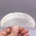 Solid S999 Fine Silver 999 Comb Lucky Double Fish Hair Care Comb 58-59g 4.1inch