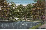 Portland, Maine - Deering Oaks - Vintage Post Card