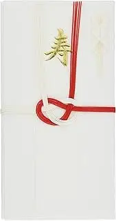 Dainao Banknote Wrap 01151 Red and White Mizuhiki, Abalone Knot