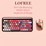 Lofree Rose gold mechanical Keyboard & Mouse Bluetooth / Wired Dual Mode