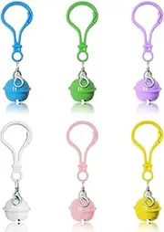 Aoche Pet Bells for Dog Cat Collar 6 pack,Charm Pet Pendant Accessories with1 Pack Stainless Steel Keychain