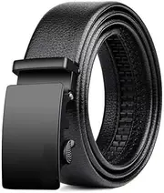 [Generic] Leather Texture Belt Men Business Fashion Automatic Buckle Belt, 120cm