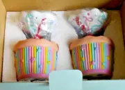 NIB - PartyLite Birthday Cupcake Votive Candle Holders Set Of 2 New in Box