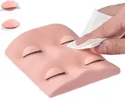 Eyelash Extension Mannequin,Practice Lashes - Soft Touch 3 Pairs Removable Eyelash Mannequin Eyelids for Cosmetics Application Practice Amith