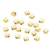 5 mm Four-Leaf Spacer Beads, 20 Pcs Spacer Beads for Jewelry Making, Light Gold