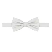 Men's Woven Subtle Mini Squares Adjustable Pre-Tied Banded Bow Tie Light Gray