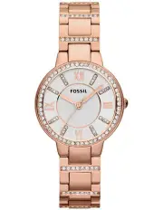 [Fossil] Virginia Rose Gold Stainless Steel Dress Watch ES3284