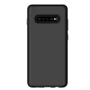 2 Pcs Anti-slip Armor Texture TPU + PC Case for Galaxy S10 Plus(Black)