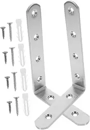 OFFIGAM 2pcs Anti-tip Kit Proof Kit Proofing Brackets Kits Anchors Shelf Brackets Cabinet Furniture Brackets for Shelves Wall Shelves Silver 304 Stainless Steel