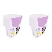 2x Minnie Mouse Plastic Shampoo Rinser Kids Shower Bathing Cup w/ Handle Purple