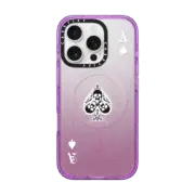 iPhone 16 Pro Impact Case MagSafe Compatible Ace of Spades - White