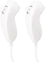JINHEZO Wii Nunchuk Controller 2 Pack White