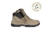 Mongrel Mens Zip Side Safety Work Boots W Scuff Cap 461060 - Stone