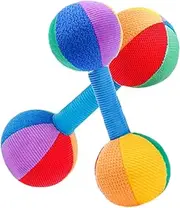 MUSISALY 2pcs Grip Dumbbell Rattle for Infants Colorful Sensory Playthings for Newborns 3 6 Months Ideal Early Learning and Development