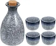 Cabilock 1Set Japanese Style Sake Pot Sake Pot Vintage Sake Cups Exquisite Frosted Surface for Home Restaurants as Present for Family Friends