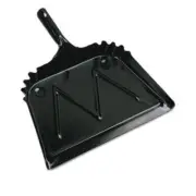 Boardwalk 04212EA Metal Dust Pan, 12 X 14, 2 " Handle, 20-gauge Steel, Black