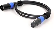 ROBAUN 0.3-15M 5 PIN XLR Colorful Connectors Cable Adapter, DMX512 XLR Male to Female DMX Cable(BK-BU,8m)