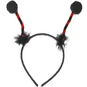 Funny Fashion Cute Ladybug Antenna Costume Halloween Headband Boppers, Red Bl...