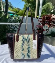 Brahmin Med. Asher Glacier Carlisle Leather Dust Bag & Reg. MSRP $385.00 NWT