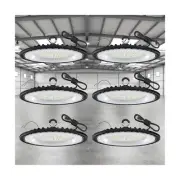 6 Pack UFO LED High Bay Light, Plug & Play Lighting for Warehouse, 5000K Dayl...
