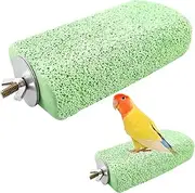 Bird Perches for Cage, Bird Beak Grinding Stone, 4.8 inch Resin Perches for Cage, Non Slip Calcium Chew for Cockatiel Chinchilla