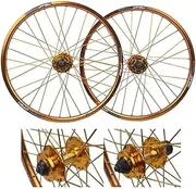 ZECHAO 20inch Bike Wheelset,Double Wall Mountain Rim Outdoor Quick Release V-Brake Hybrid/Mountain Bike Hole Disc 7 8 9 10 Speed
