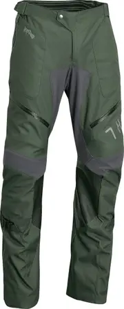Thor Terrain Over The Boot, textile pants waterproof , color: Dark Green/Dark Grey , size: 32