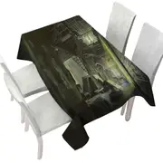 Scary Horror Asylum Scene Tablecloth