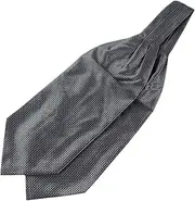 [Zasel] Mens Grey & Black Tetris Patterned Cravat Grey, Black