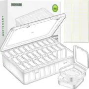 Bead Organizer Box, 30Pcs Small Clear Plastic Storage Containers, Craft Storage
